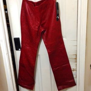 Women's Teski Leather pants size 8 Real leather